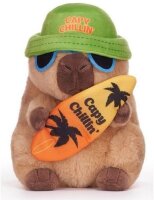Capybara Plüschtier Kuscheltier 25cm mit Surfbrett...