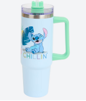 Stitch Thermobecher Edelstahl 900 ml mit Strohhalm