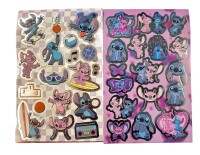 Lilo&Stitch Bubble Sticker Aufkleber Buch mit Angel, Stitch, Schrulle und seine Freunde über 50 Sticker blau pink