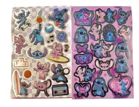 Lilo&Stitch Bubble Sticker Aufkleber Buch mit Angel, Stitch, Schrulle und seine Freunde &uuml;ber 50 Sticker blau pink
