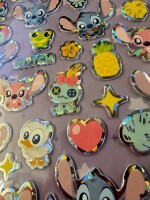Lilo&Stitch Bubble Sticker Aufkleber Buch mit Angel, Stitch, Schrulle und seine Freunde über 50 Sticker blau pink