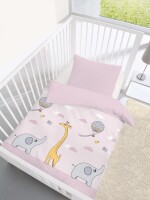 Dobnig Biber Kinderbettgarnitur 2tlg. 100x135 cm rosa mit...
