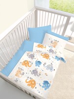 Dobnig Biber Kinderbettgarnitur blau mit Elefanten-Motiv...