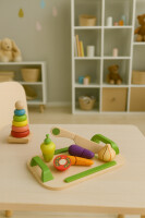 Eichhorn Kaufladen Holz-Spielset 12-tlg. Schneideobst und...