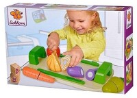 Eichhorn Kaufladen Holz-Spielset 12-tlg. Schneideobst und Gemüse mit Brett & Messer