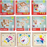 Playland Holz Lernspiel Set Uhr Fördert spielerisch Feinmotorik