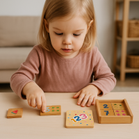 Playland Holz Lernspiel Set – Zahlen, Domino