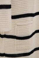 Knit Factory Bibi Lange Strickjacke Beige Schwarz Mit...