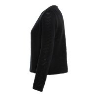 Knit Factory Isa Kurze Strickjacke Schwarz 36/38 Gestreift