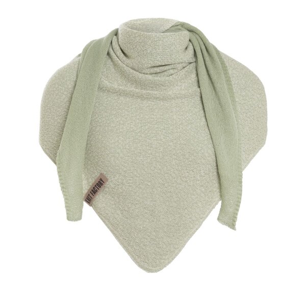 Knit Factory Ella Dreiecksschal Ecru Sage Green One Size Mix