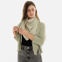 Knit Factory Ella Dreiecksschal Ecru Sage Green One Size Mix