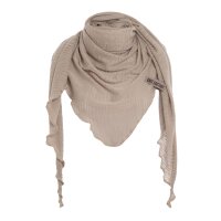 Knit Factory Jose Dreieckstuch Leinen 190x85 cm Gestreift