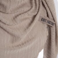 Knit Factory Jose Dreieckstuch Leinen 190x85 cm Gestreift