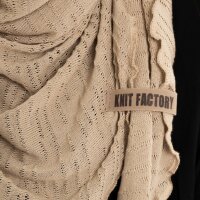 Knit Factory Jose Dreieckstuch Leinen 190x85 cm Gestreift