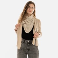 Knit Factory Ella Dreiecksschal Ecru Leinen One Size Mix