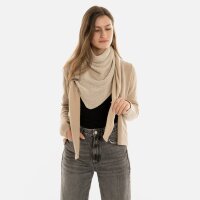 Knit Factory Ella Dreiecksschal Ecru Leinen One Size Mix