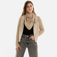 Knit Factory Ella Dreiecksschal Ecru Leinen One Size Mix