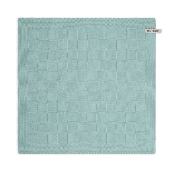 Knit Factory Küchentuch Uni Minze 50x50 cm Kariert