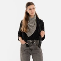 Knit Factory Ella Dreiecksschal Ecru Schwarz One Size Mix