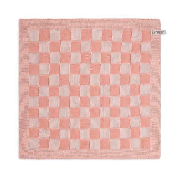 Knit Factory Küchentuch Block Ecru Apricot 50x50 cm Kariert