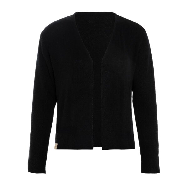 Knit Factory Ella Kurze Strickjacke Schwarz 40/42