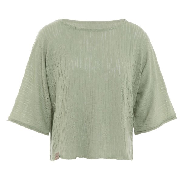 Knit Factory Jose Strickpullover Sage Green 36/42 Gestreift