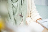 Knit Factory Isa Kurze Strickjacke Apricot 40/42 Gestreift