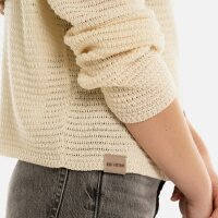Knit Factory Isa Kurze Strickjacke Beige 40/42 Gestreift