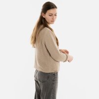 Knit Factory Isa Kurze Strickjacke Leinen 40/42 Gestreift