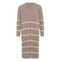 Knit Factory Bibi Lange Strickjacke Leinen Beige Mit...