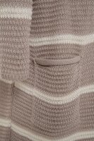 Knit Factory Bibi Lange Strickjacke Leinen Beige Mit...