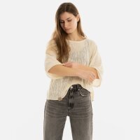 Knit Factory Jose Strickpullover Beige 36/42 Gestreift