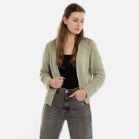 Knit Factory Isa Kurze Strickjacke Sage Green 40/42 Gestreift
