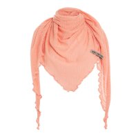 Knit Factory Jose Dreieckstuch Apricot 190x85 cm Gestreift