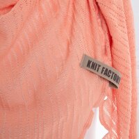 Knit Factory Jose Dreieckstuch Apricot 190x85 cm Gestreift