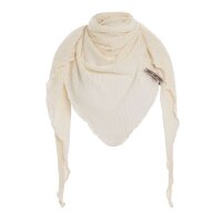 Knit Factory Jose Dreieckstuch Beige 190x85 cm Gestreift