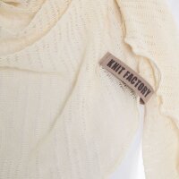Knit Factory Jose Dreieckstuch Beige 190x85 cm Gestreift