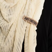 Knit Factory Jose Dreieckstuch Beige 190x85 cm Gestreift