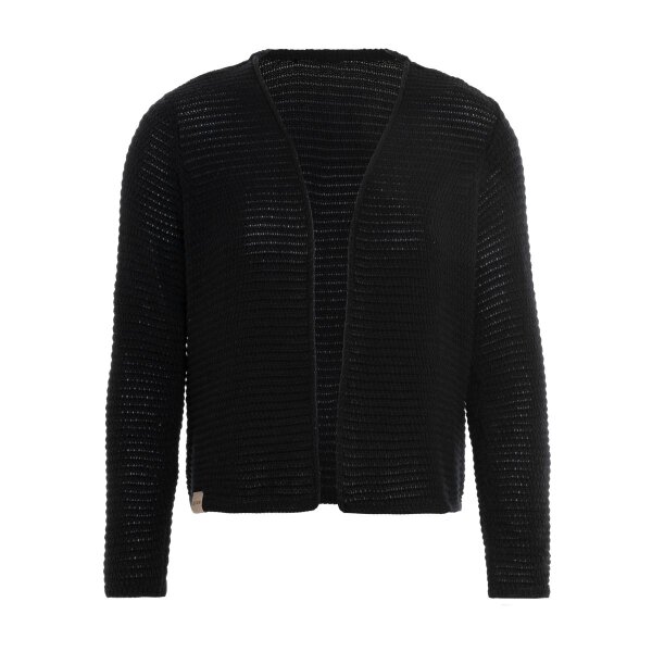 Knit Factory Isa Kurze Strickjacke Schwarz 40/42 Gestreift