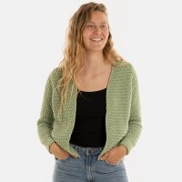 Knit Factory Becky Kurze Strickjacke Sage Green 36/38