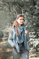 Knit Factory Becky Kurze Strickjacke Crystal Blue 40/42