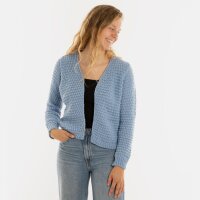 Knit Factory Becky Kurze Strickjacke Crystal Blue 40/42