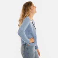 Knit Factory Becky Kurze Strickjacke Crystal Blue 36/38