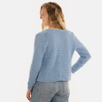Knit Factory Becky Kurze Strickjacke Crystal Blue 36/38