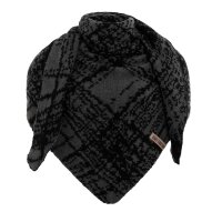 Knit Factory Lea Dreiecksschal Schwarz Anthrazit 190x85...