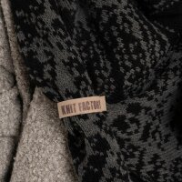 Knit Factory Lea Dreiecksschal Schwarz Anthrazit 190x85 cm Mix