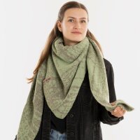 Knit Factory Lea Dreiecksschal Urban Green Sage Green 190x85 cm Mix