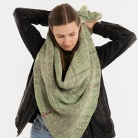 Knit Factory Lea Dreiecksschal Urban Green Sage Green 190x85 cm Mix