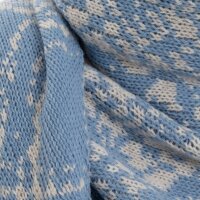 Knit Factory Lea Dreiecksschal Beige Crystal Blue 190x85...