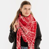 Knit Factory Lea Dreiecksschal Bright Red Blossom Pink 190x85 cm Mix